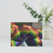 Regenbogenballons Postkarte (Stehend Vorderseite)