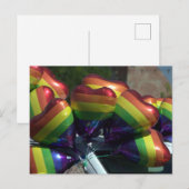 Regenbogenballons Postkarte (Vorne/Hinten)