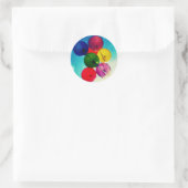 Regenbogenballons Runder Aufkleber (Tasche)