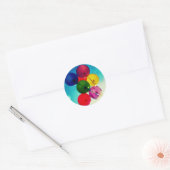 Regenbogenballons Runder Aufkleber (Umschlag)