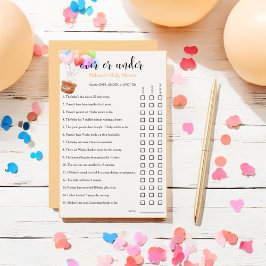 Regenbogenballons unter Duschvorschussspiel