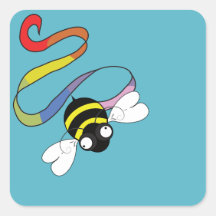 Regenbogenband-Bienen-Aufkleber