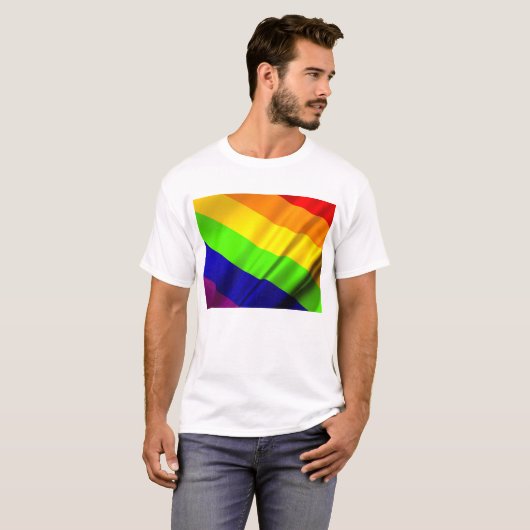 Regenbogenbanner T-Shirt (Vorne ganz)