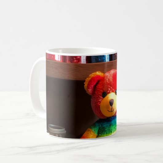 Regenbogenbär Kaffeetasse (Vorderseite Links)