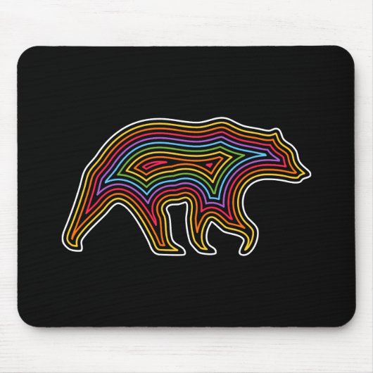 Regenbogenbär Mousepad (Vorne)