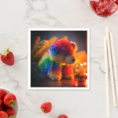 Regenbogenbär Serviette (Beispiel)
