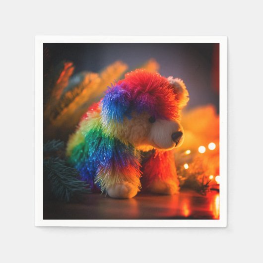 Regenbogenbär Serviette (Vorderseite)