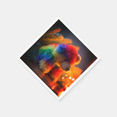 Regenbogenbär Serviette (Ecke)