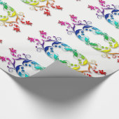 Regenbogenbarockelement Geschenkpapier (Ecke)