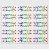 Regenbogenbarockelement Geschenkpapier (Flach)