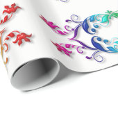 Regenbogenbarockelement Geschenkpapier (Rolleneckpunkt)
