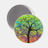 Regenbogenbaum des Lebens Mondmagnet Magnet (Vorderseite/Rückseite)