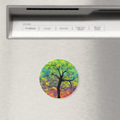 Regenbogenbaum des Lebens Mondmagnet Magnet (In Situ (Geschirrspüler))
