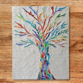 Regenbogenbaum des Lebens Mosaik Puzzle