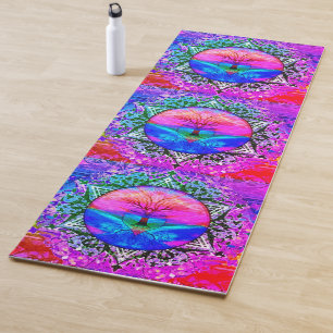Regenbogenbaum des Lebens Yoga Mat Yogamatte