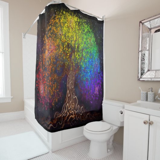 Regenbogenbaum Duschvorhang (Beispiel)
