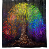 Regenbogenbaum Duschvorhang (Vorderseite)
