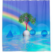 Regenbogenbaum Duschvorhang (Vorderseite)