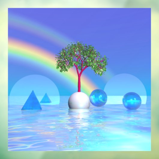 Regenbogenbaum Fensteraufkleber (Blatt 3)