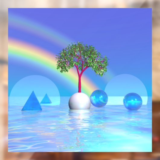 Regenbogenbaum Fensteraufkleber (Blatt 2)