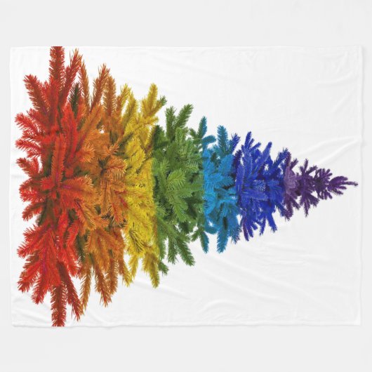 Regenbogenbaum Fleecedecke (Vorderseite (Horizontal))