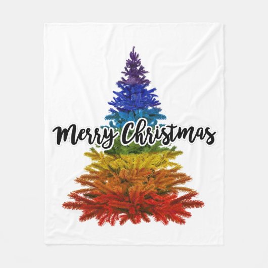 Regenbogenbaum Fleecedecke (Vorderseite)