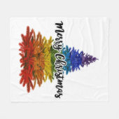 Regenbogenbaum Fleecedecke (Vorderseite (Horizontal))