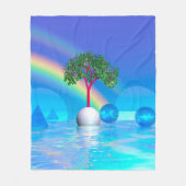 Regenbogenbaum Fleecedecke (Vorderseite)