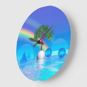 Regenbogenbaum Große Wanduhr (Winkel)