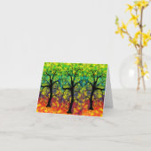 Regenbogenbaum Karte (Gelbe Blume)
