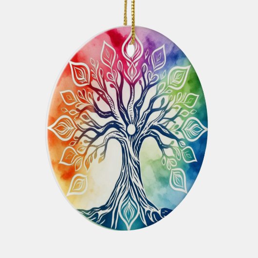 Regenbogenbaum Keramik Ornament (Rechts)