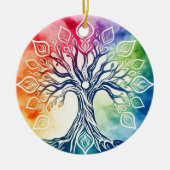 Regenbogenbaum Keramik Ornament (Vorne)
