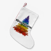 Regenbogenbaum Kleiner Weihnachtsstrumpf (Vorderansicht (hängend))