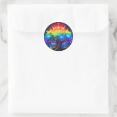 Regenbogenbaum-Licht-Rundaufkleber Runder Aufkleber (Tasche)