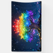 Regenbogenbaum-Lichtbanner Banner (Vertikal)