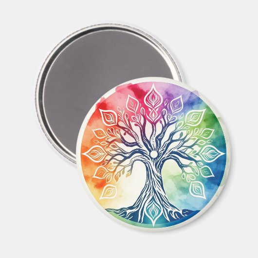 Regenbogenbaum Magnet (Vorderseite/Rückseite)