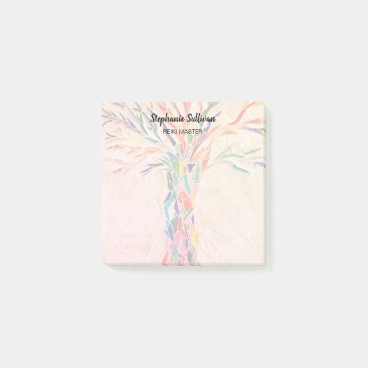 Regenbogenbaum Personalisiert Post-it Klebezettel (Vorderseite)
