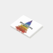 Regenbogenbaum Post-it Klebezettel (angewinkelt)