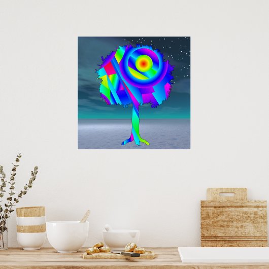 Regenbogenbaum Poster (Küche)