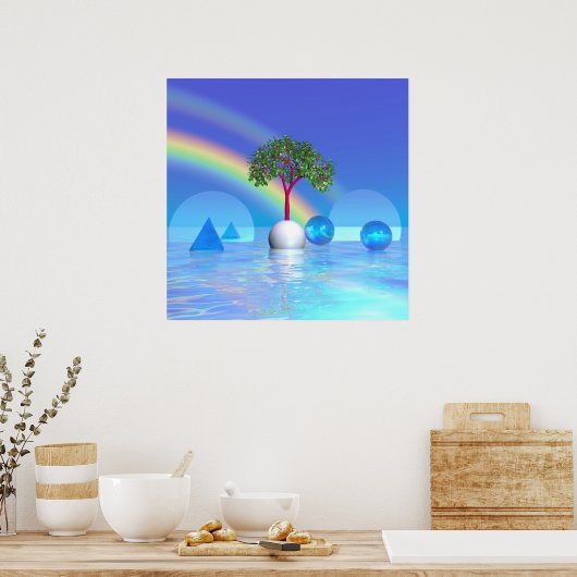 Regenbogenbaum Poster (Küche)