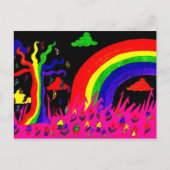 Regenbogenbaum Postkarte (Vorderseite)