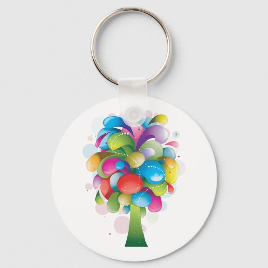 Regenbogenbaum Schlüsselanhänger (Rückseite)