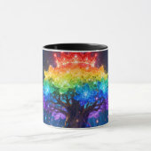 Regenbogenbaum-Tasse | Bunter Fantasy-Baum Keramik Tasse (Zentrum)