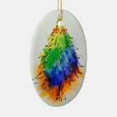 Regenbogenbaum und Streifen Keramik Ornament (Rechts)