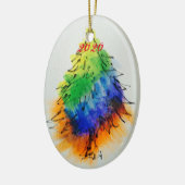 Regenbogenbaum und Streifen Keramik Ornament (Links)