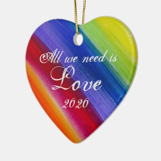 Regenbogenbaum und Streifen Keramik Ornament (Links)