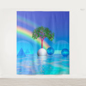Regenbogenbaum Wandteppich (Vorderseite)
