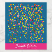 Regenbogenbaum Weinetikett (Einzelnes Label)