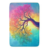 Regenbogenbaum: Wurzeln unendlicher Hoffnung Kunst Badematte (Vorderseite Vertikal)