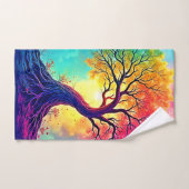 Regenbogenbaum: Wurzeln unendlicher Hoffnung Kunst Badhandtuch Set (Handtuch)